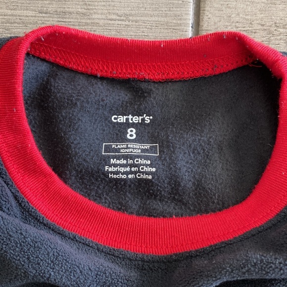 Boys Carter’s Flannel PJs/Pajamas - Red Buffalo Check/Polar Bear - Picture 4 of 5